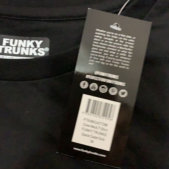 NWT Funky Trunks Black T-Shirt - Medium - Picture 2 of 3